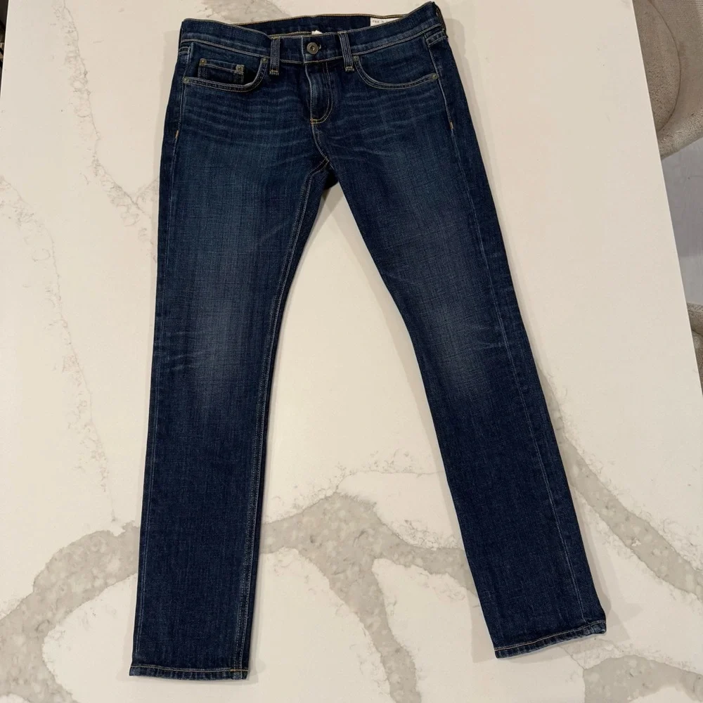 rag & bone Women's Skinny Jeans - Dark Blue - Picture 2 of 11